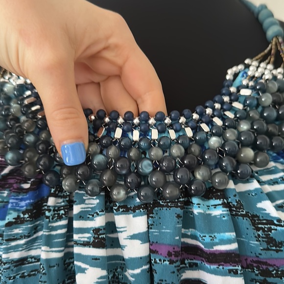 Vintage Wet Seal Beaded Halter Top Size XL - Picture 6 of 13